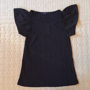 Gap black short sleeve shirt, size: small